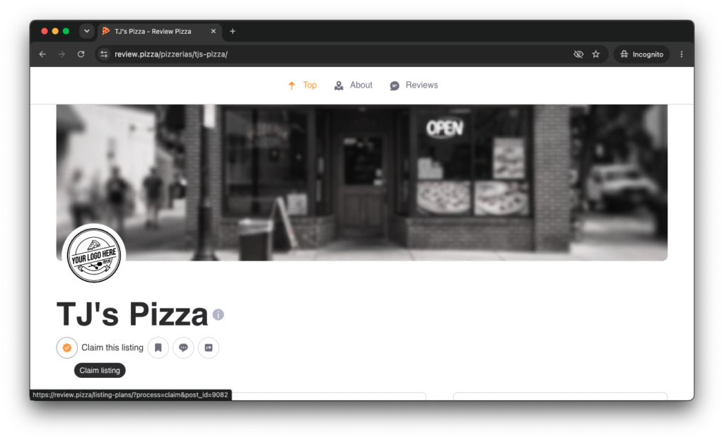 How to Claim & Update Your Pizzeria Step 3