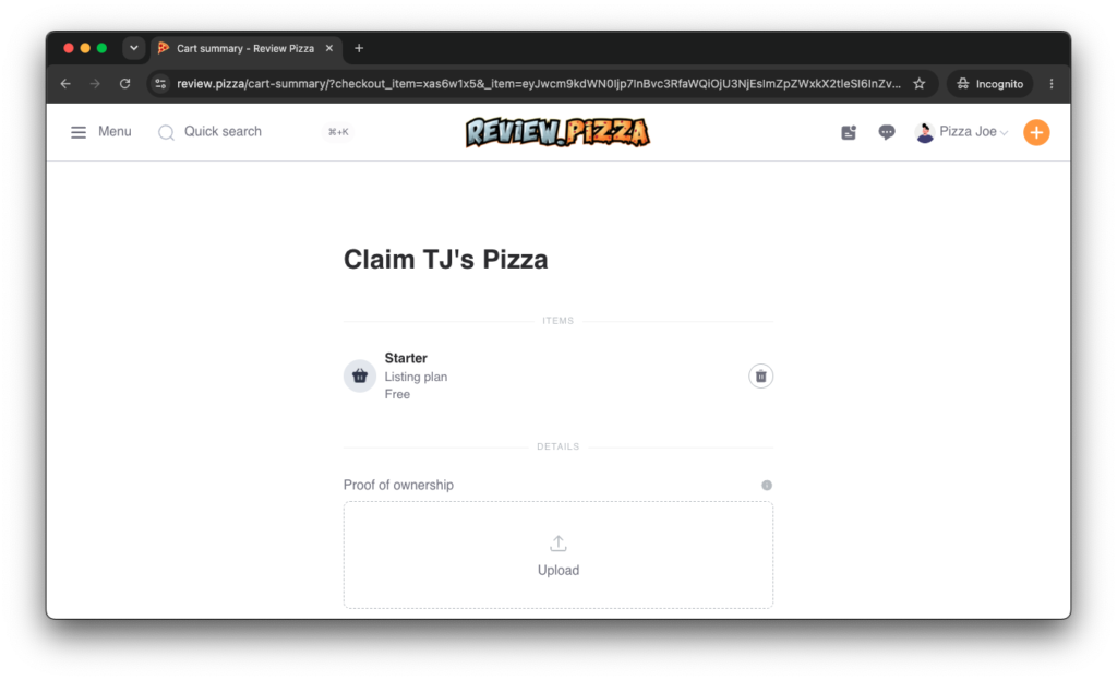 How to Claim & Update Your Pizzeria Step 8