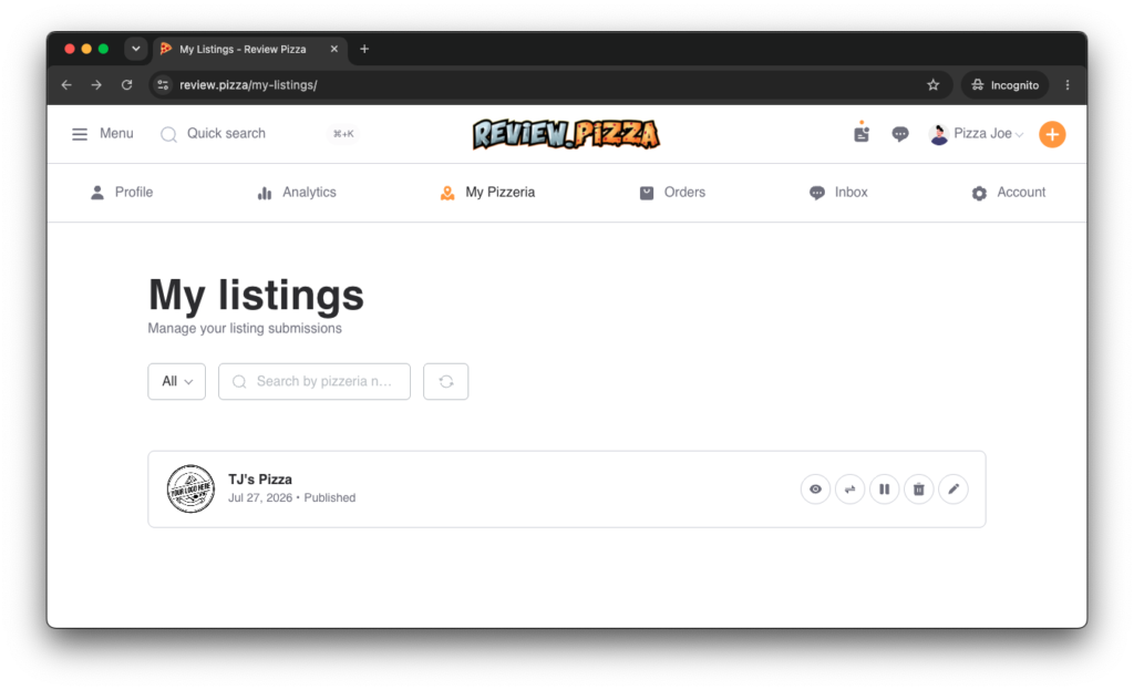 How to Claim & Update Your Pizzeria Step 12