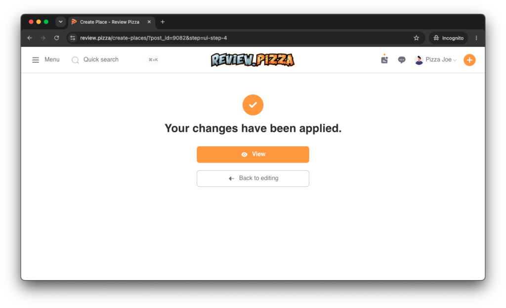How to Claim & Update Your Pizzeria Step 23